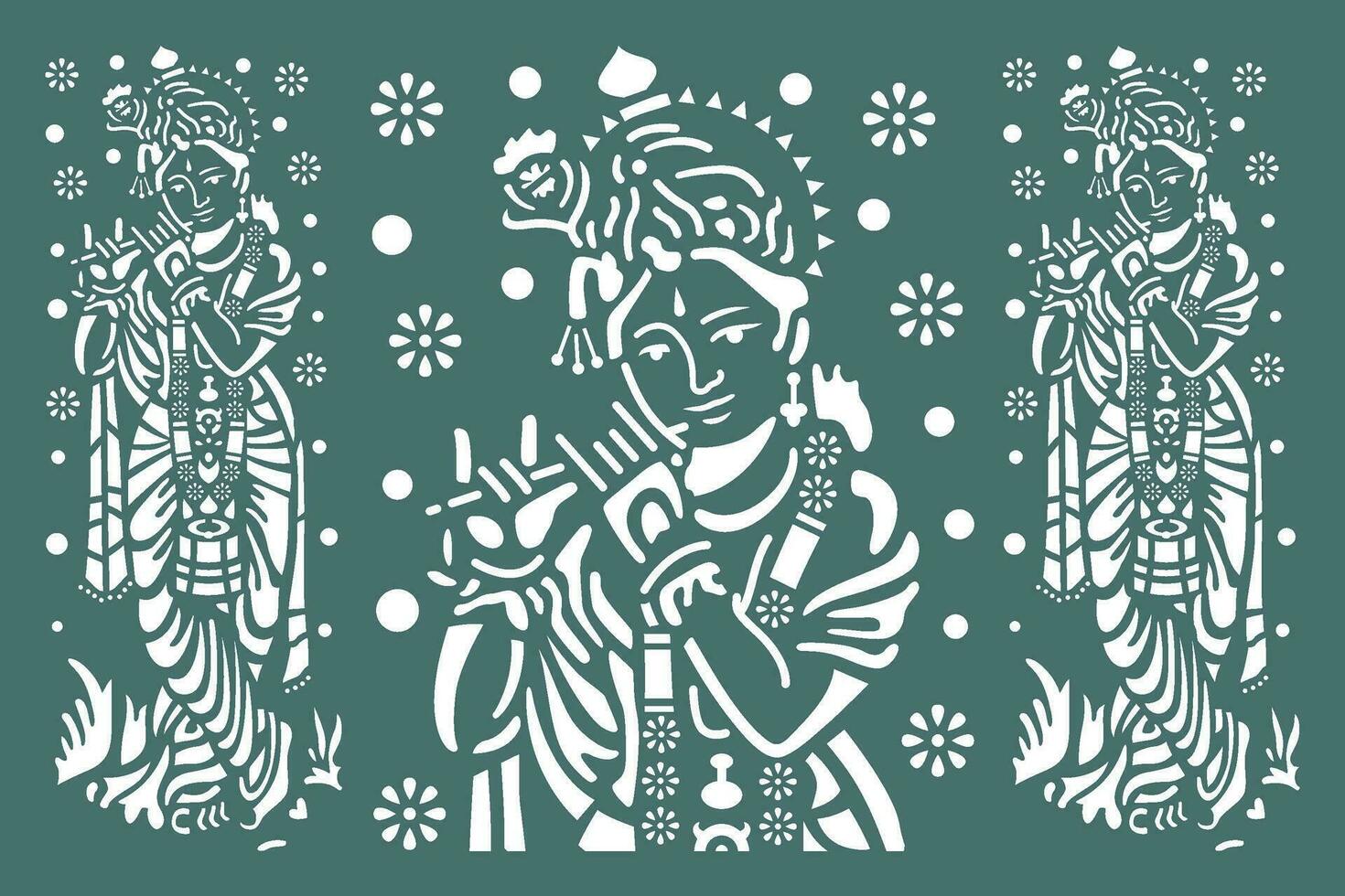 Indian god Lord Krishna Janmasthmi vector. vector
