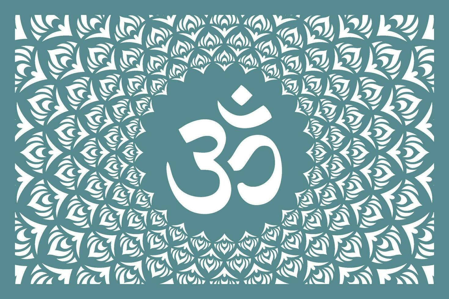 Om Jali Design for mandir, Laser Cutting Design For Mandir or Temple. vector