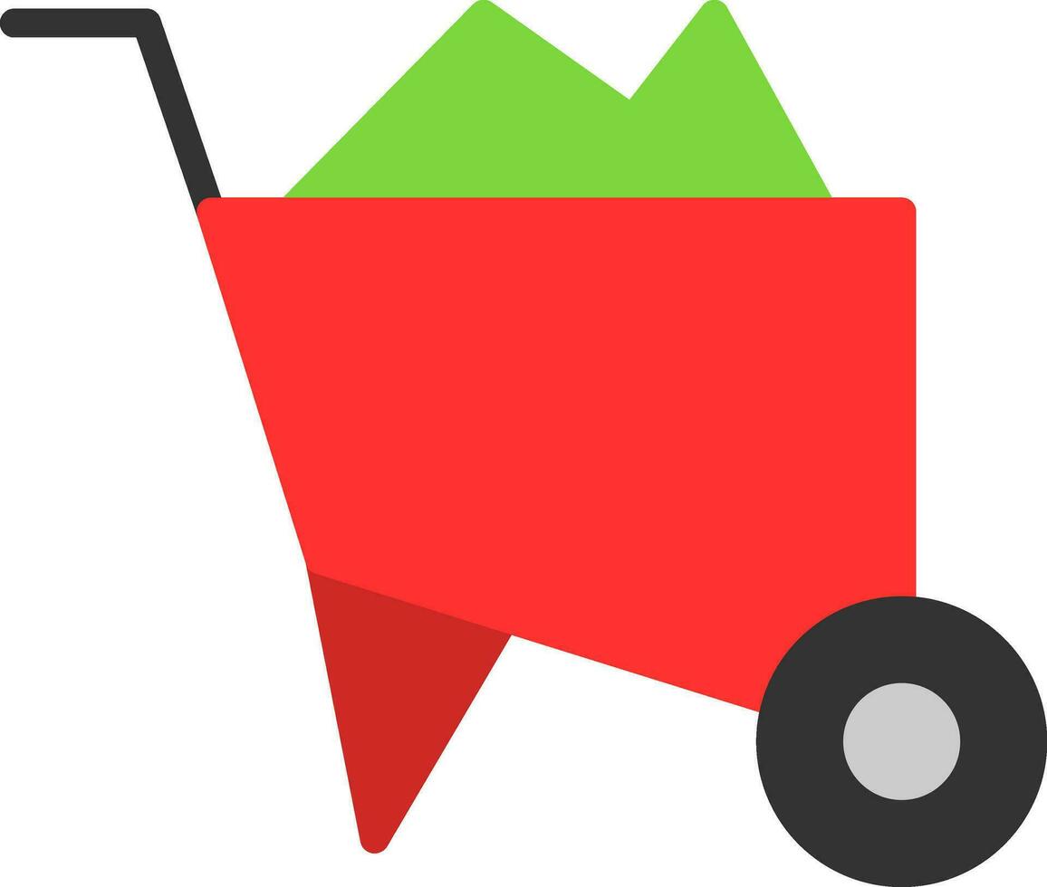 Wheelbarrow  Vector Icon Design