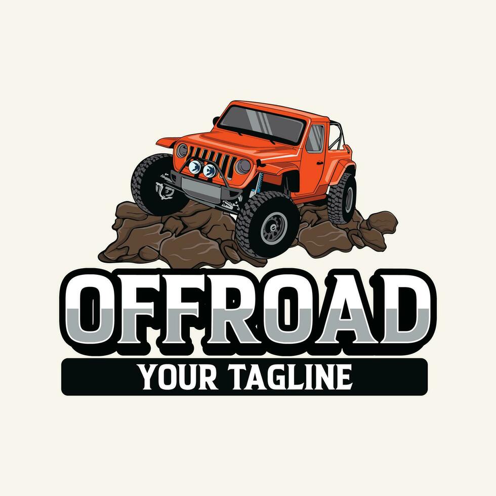 Car off-road 4x4 suv trophy truck Royalty Free Vector Image
