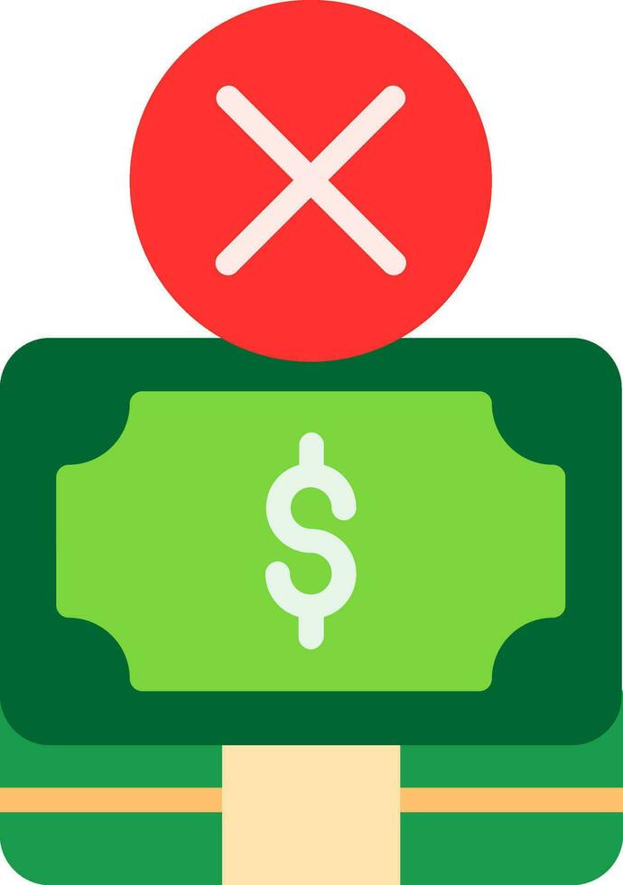 No Money Vector Icon Design