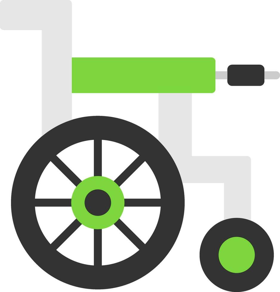 Wheel Chair Vector Icon Design