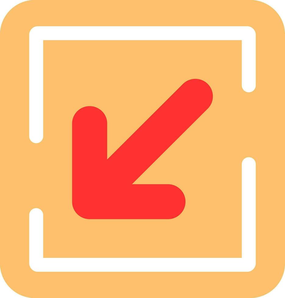 Down Left Arrow Vector Icon Design