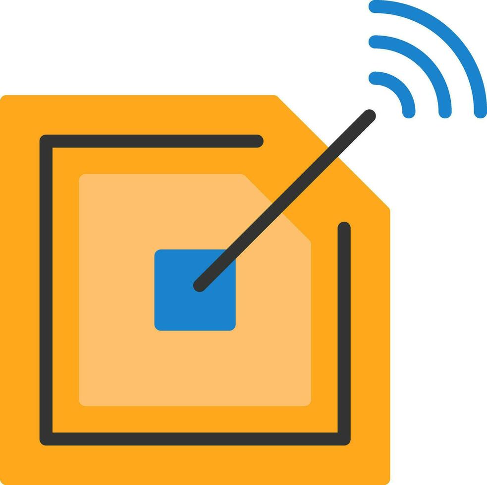 Rfid chip Vector Icon Design