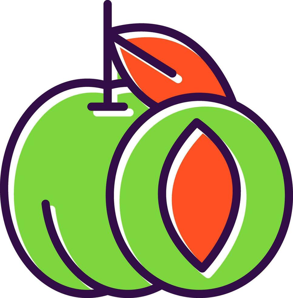 Apricot Vector Icon Design