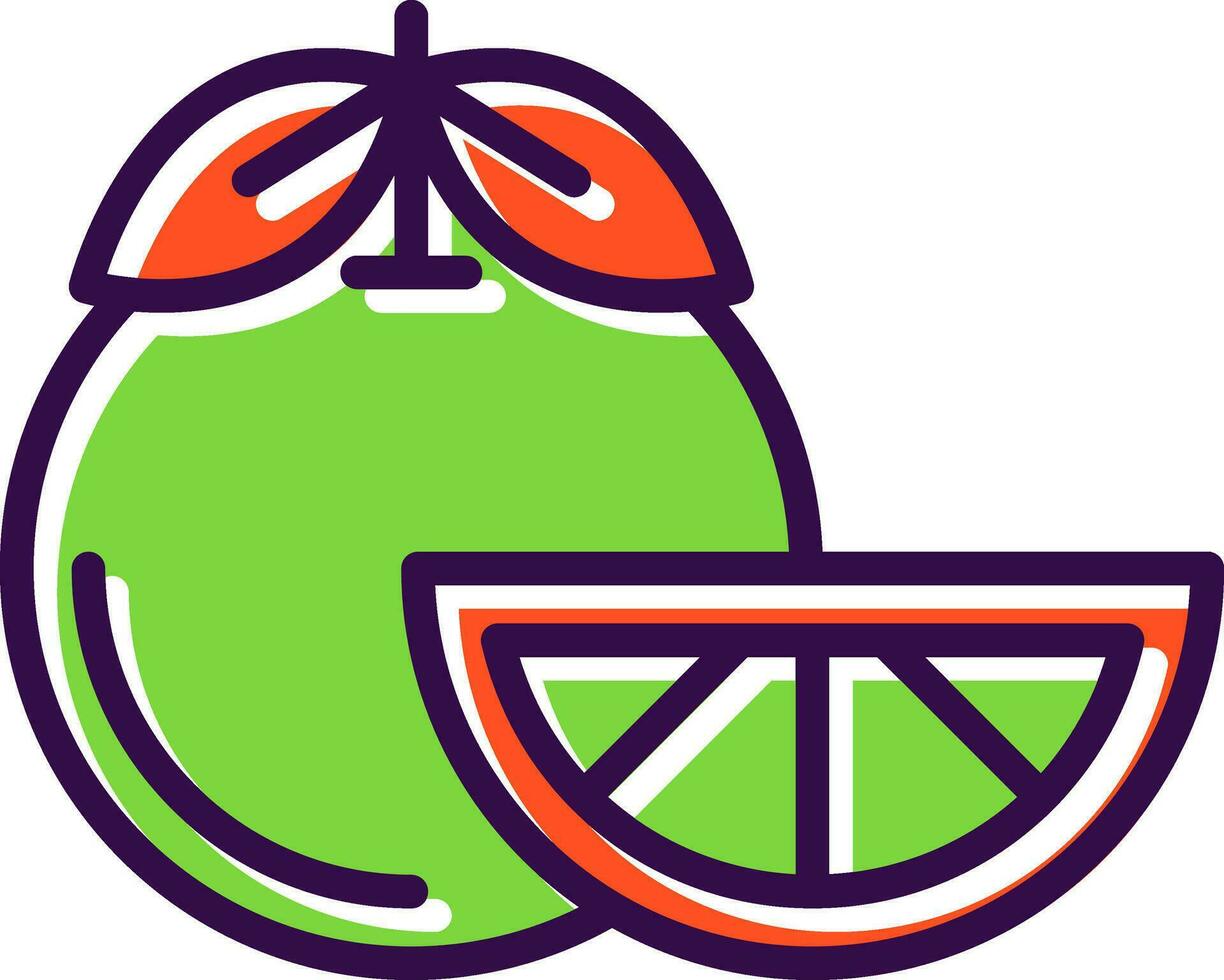 Tangerine Vector Icon Design