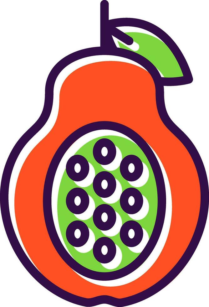 Papaya Vector Icon Design