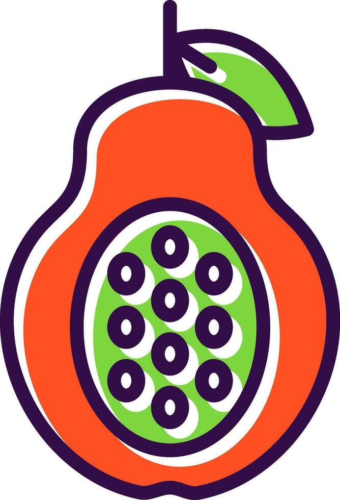 diseño de icono de vector de papaya