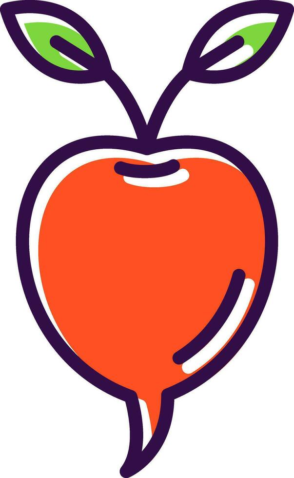 Radish Vector Icon Design
