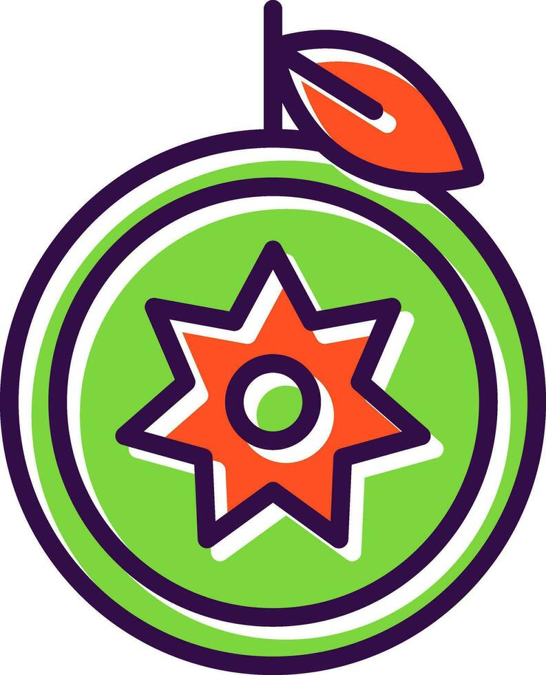 Star Apple Vector Icon Design