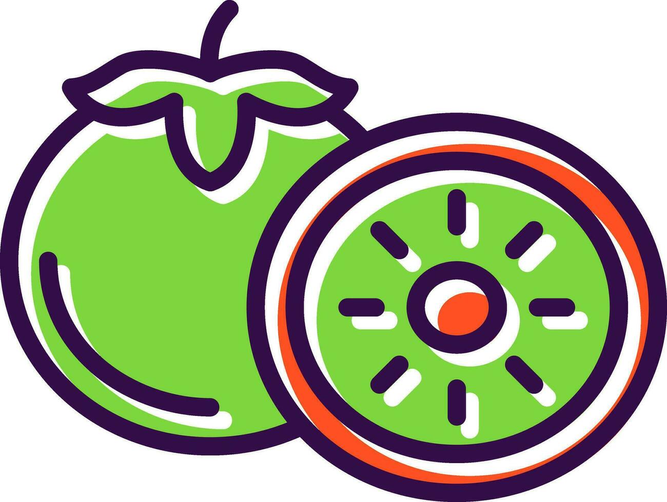 Persimmon Vector Icon Design