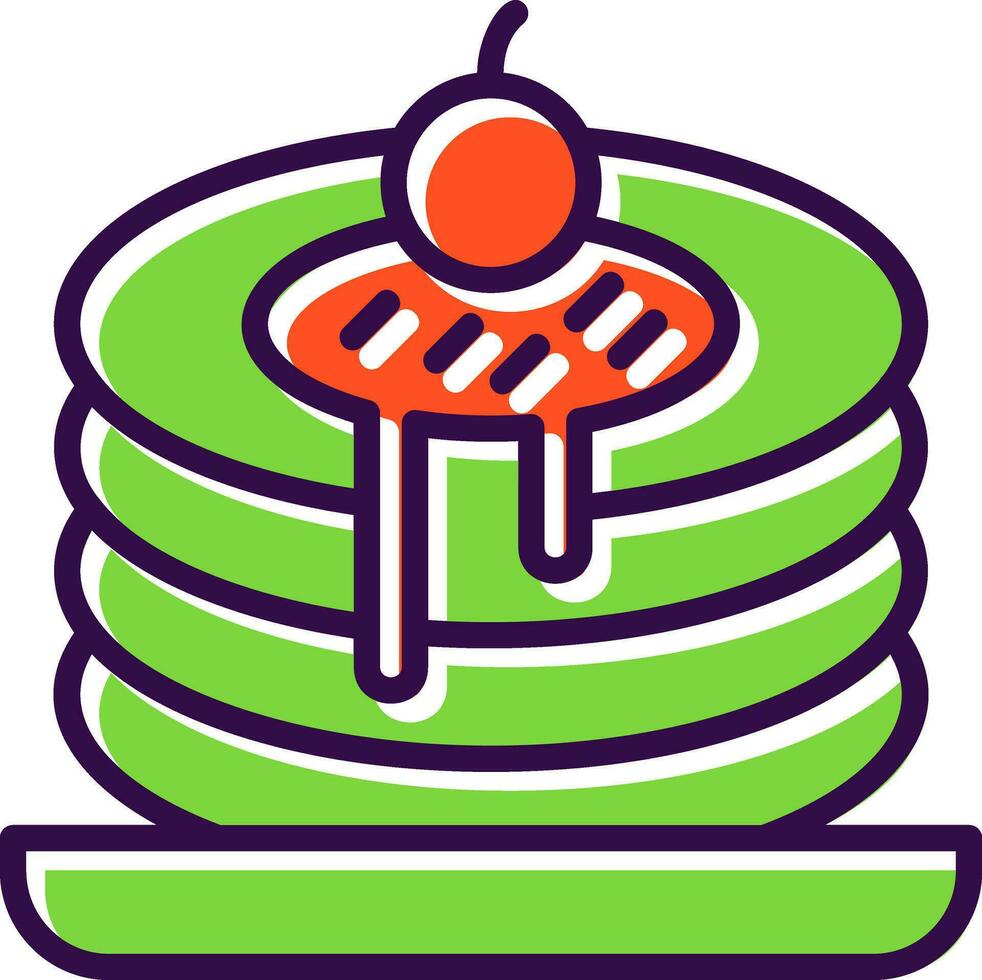 Pancakes Vector Icon Design