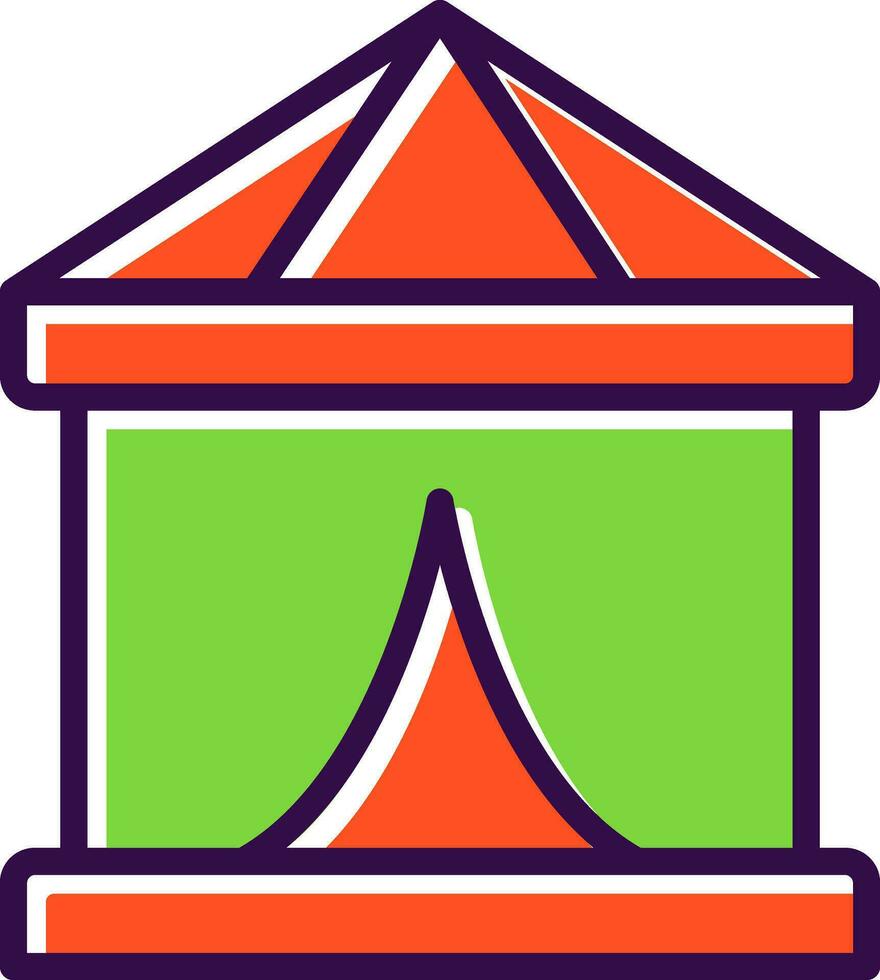 Circus Tent  Vector Icon Design