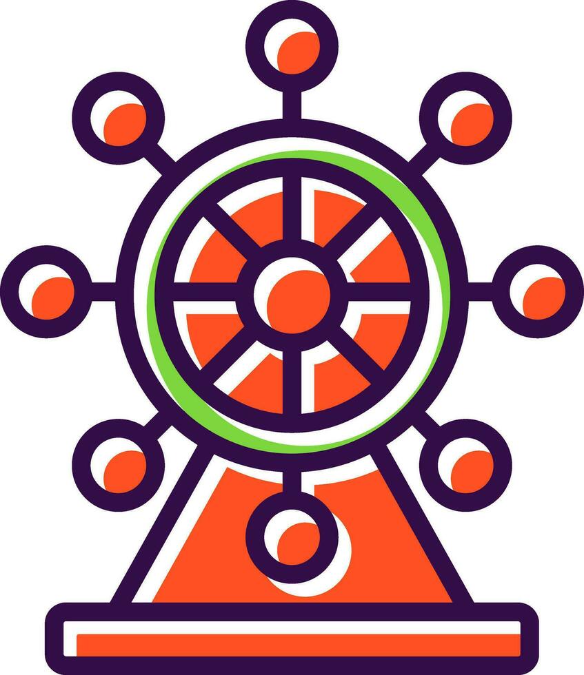 Ferris Wheel  Vector Icon Design