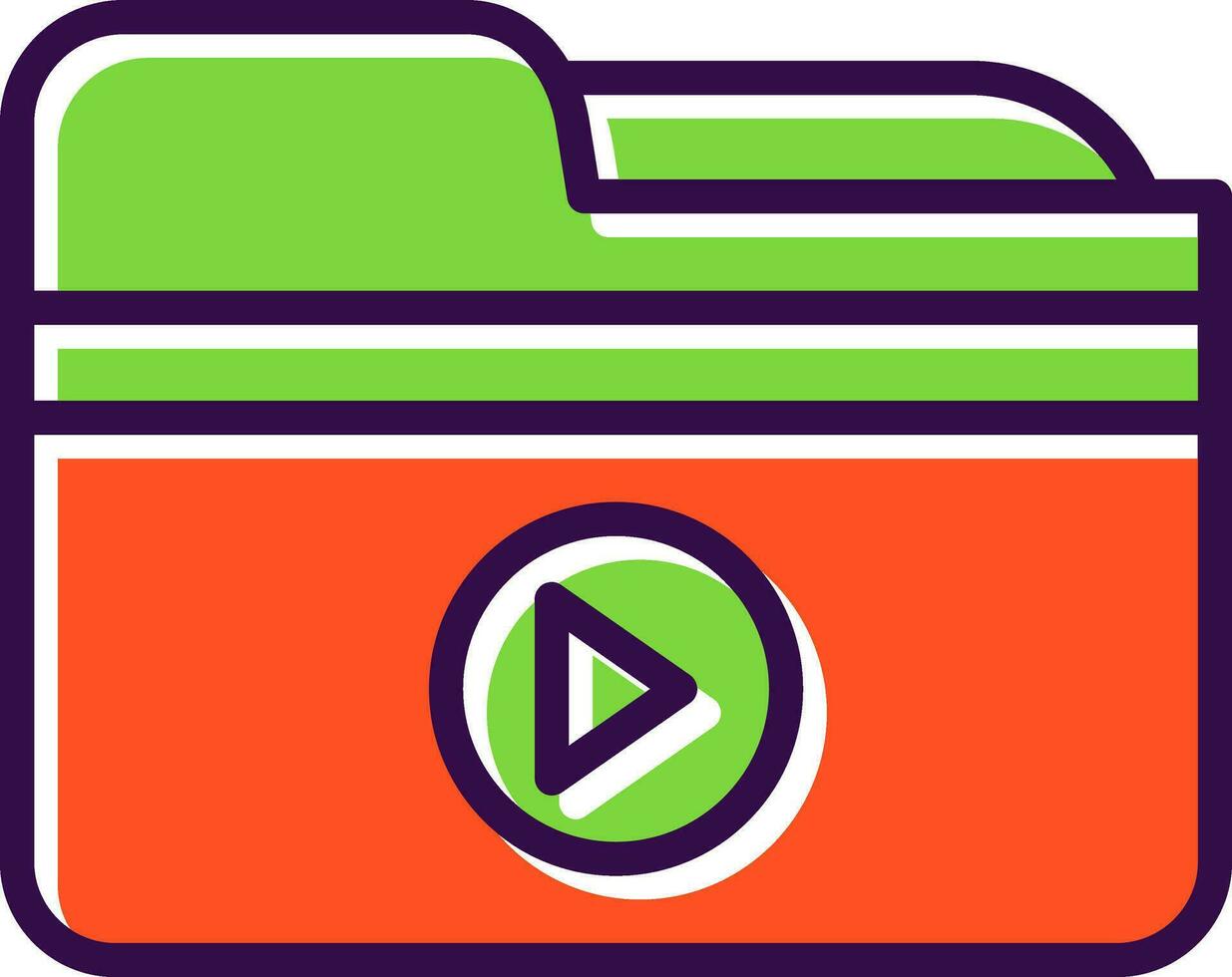 Video Folder  Vector Icon Design