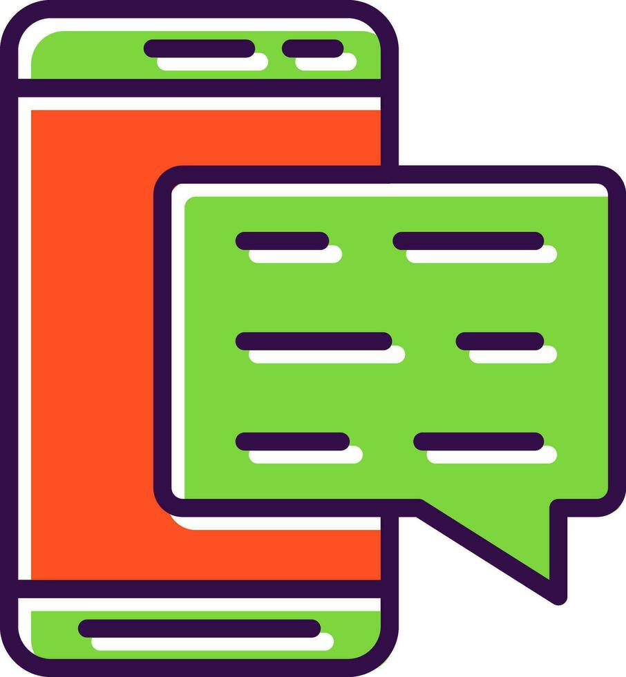 Mobile Chat  Vector Icon Design