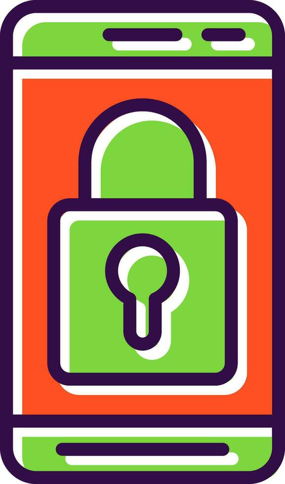 Mobile Lock  Vector Icon Design