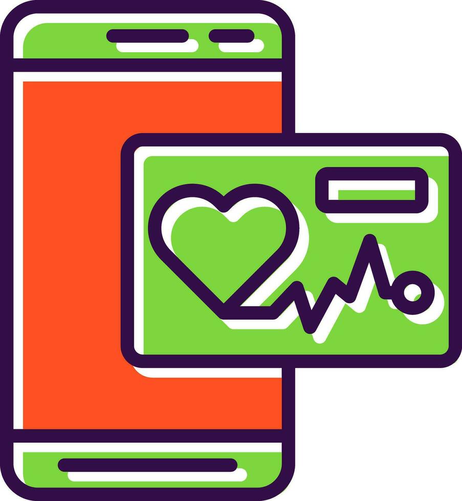 Heart Rate App  Vector Icon Design