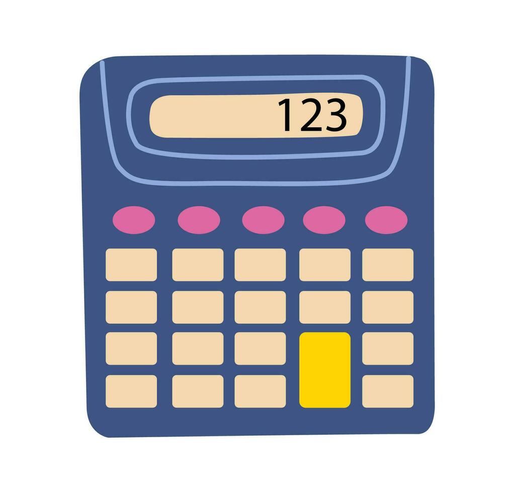 Calculator flat web icon. MIinimalist calculator logo clipart ...