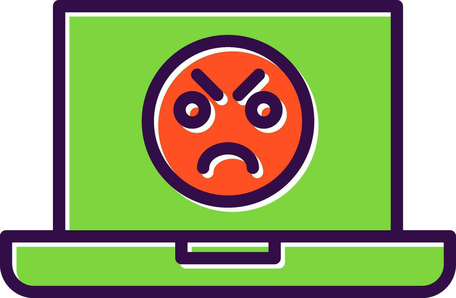 Angry Face  Vector Icon Design