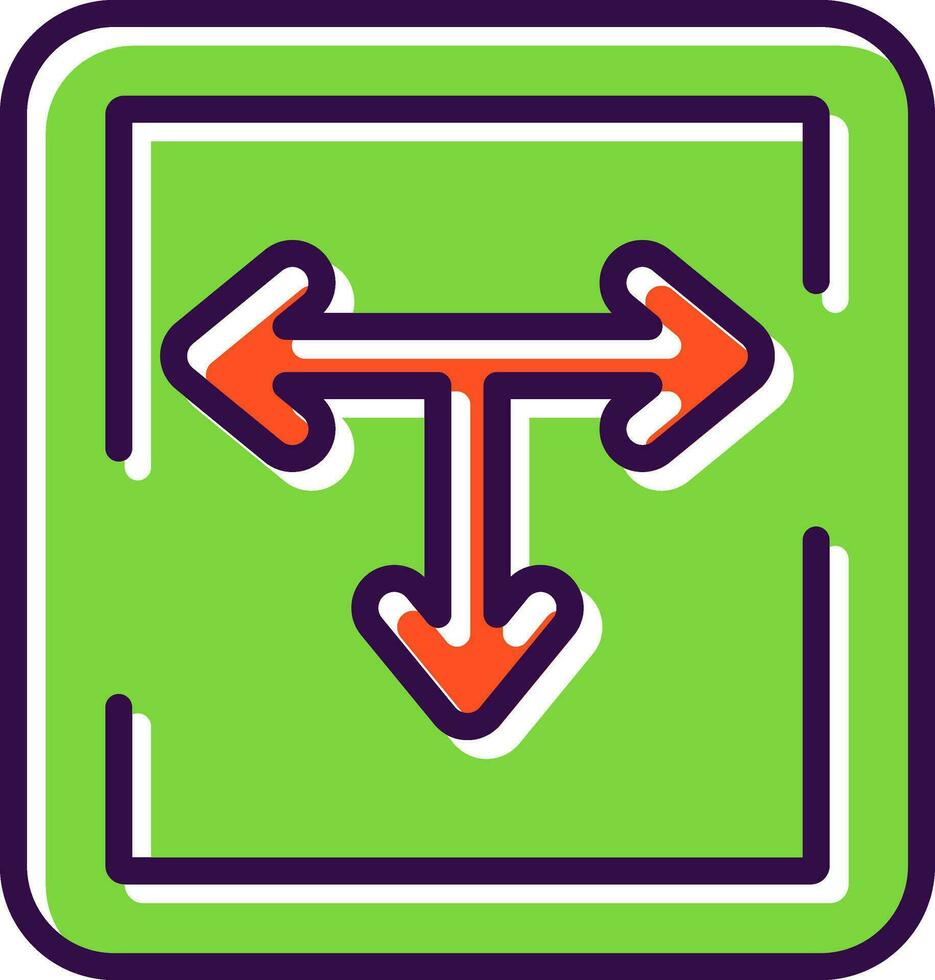 T Junction Vector Icon Design