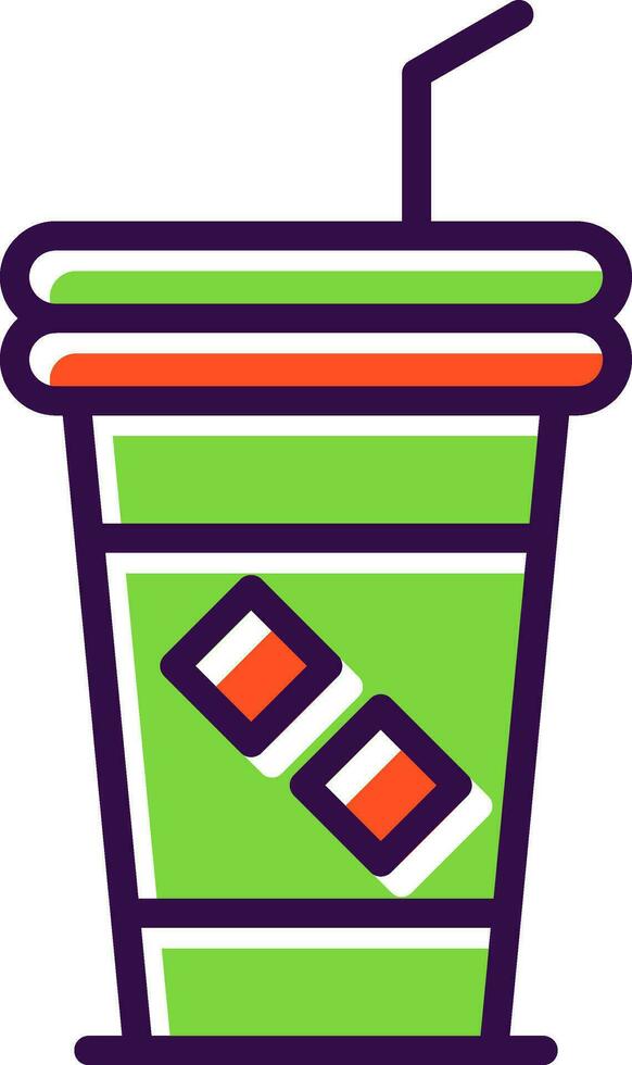 Cold Coffee Vector Icon Design