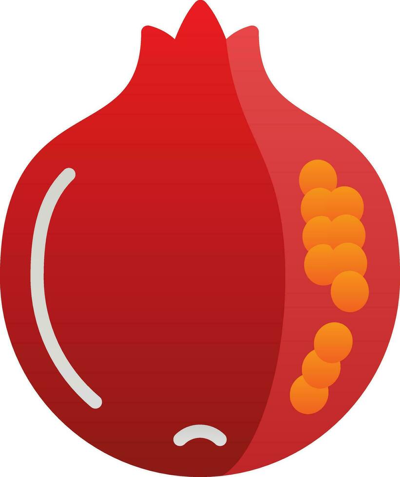 Pomegranate Vector Icon Design