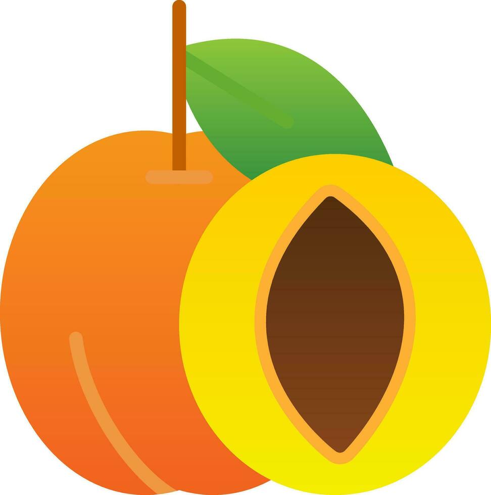 Apricot Vector Icon Design