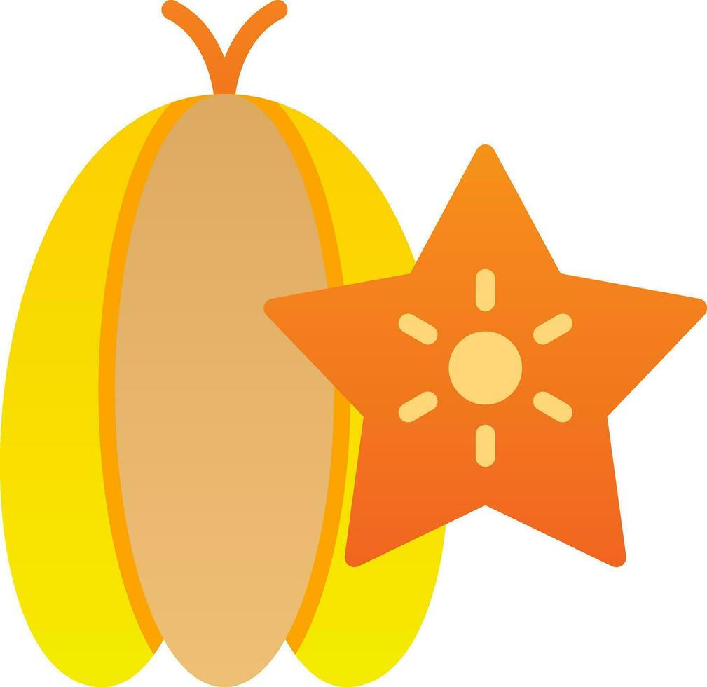 Starfruit Vector Icon Design