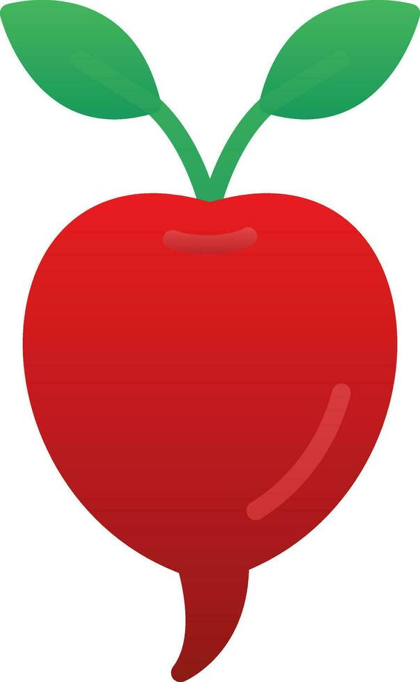 Radish Vector Icon Design