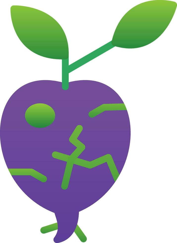 Kohlrabi Vector Icon Design