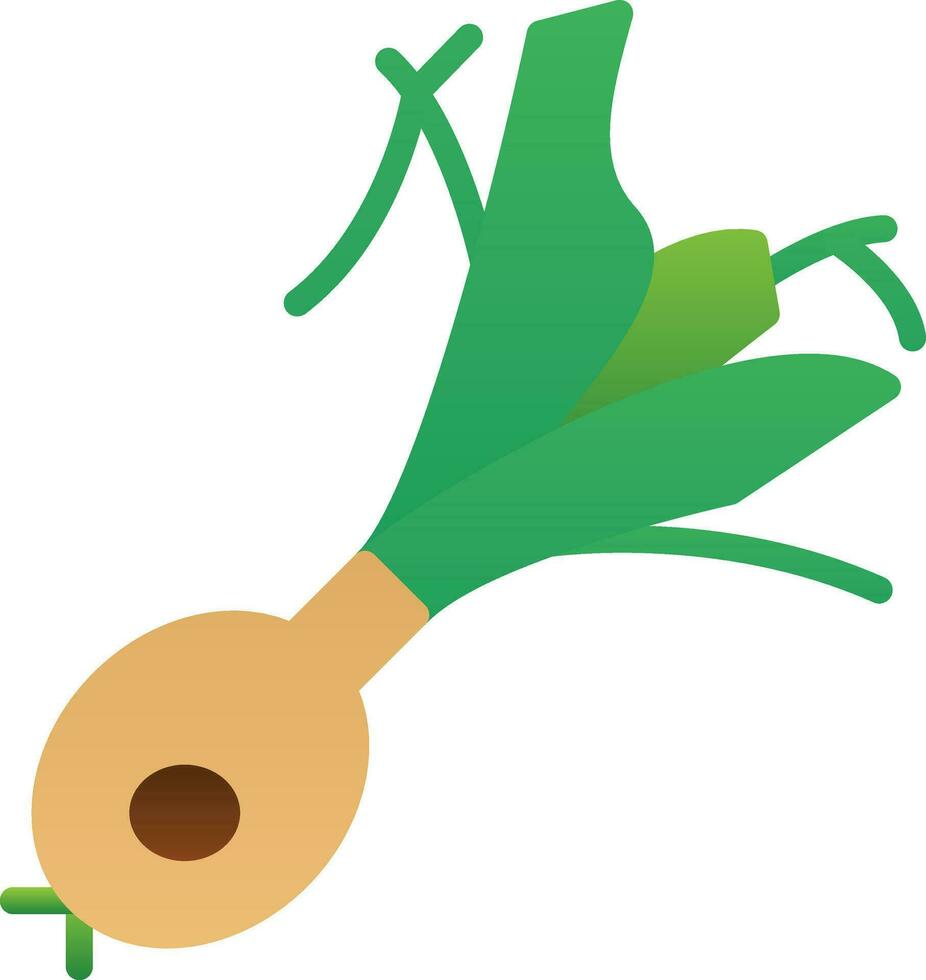 Spring Onion Vector Icon Design