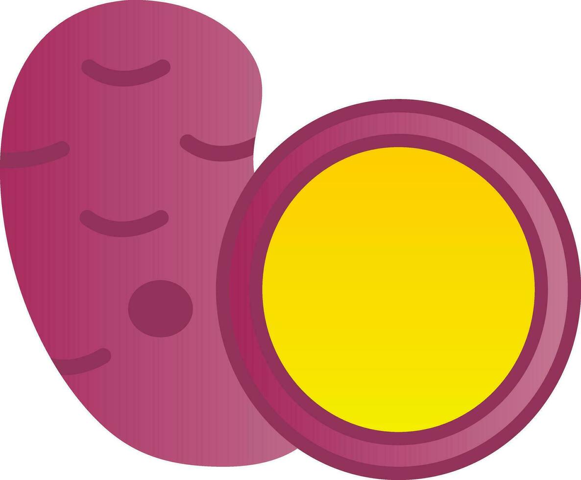 Sweet Potato Vector Icon Design