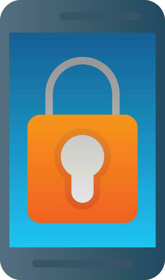 Mobile Lock  Vector Icon Design