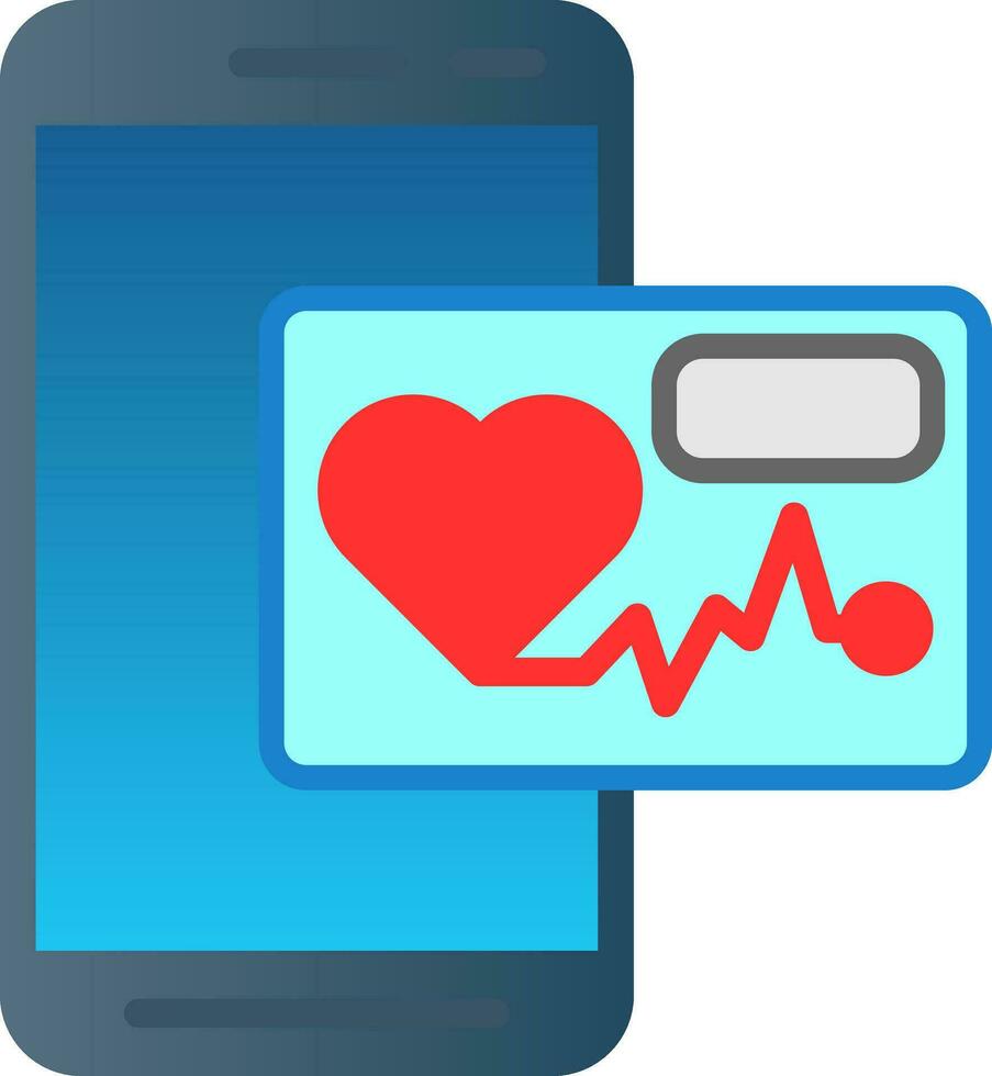 Heart Rate App  Vector Icon Design