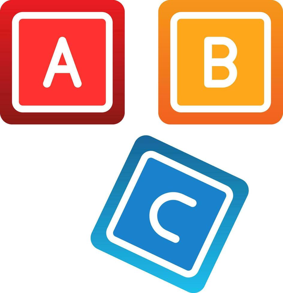 ABC Block  Vector Icon Design