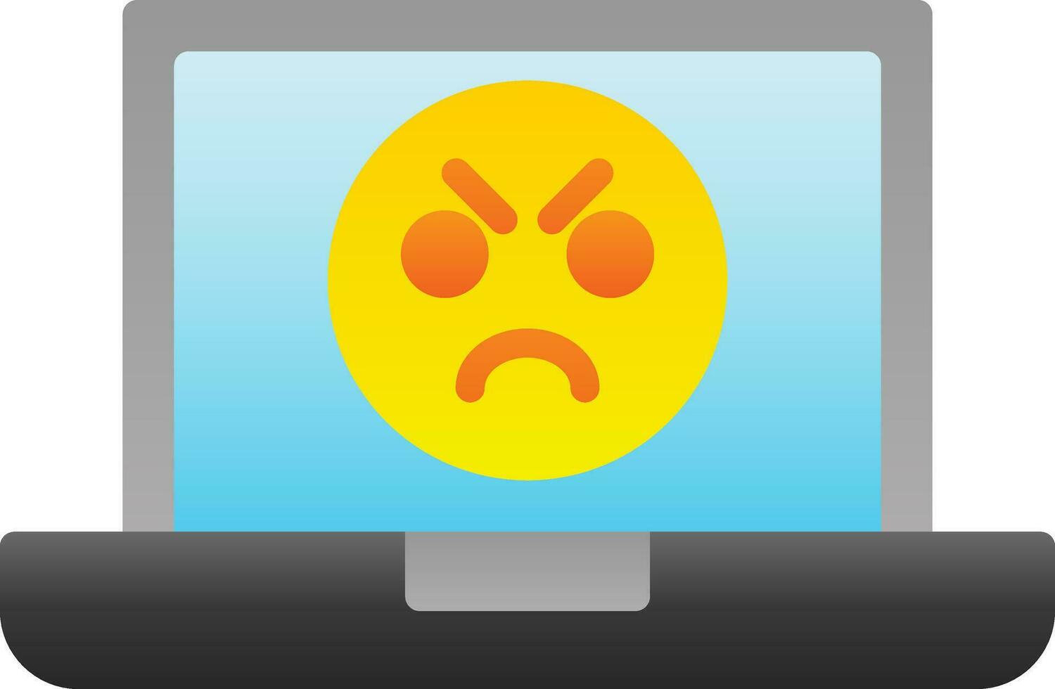 Angry Face  Vector Icon Design