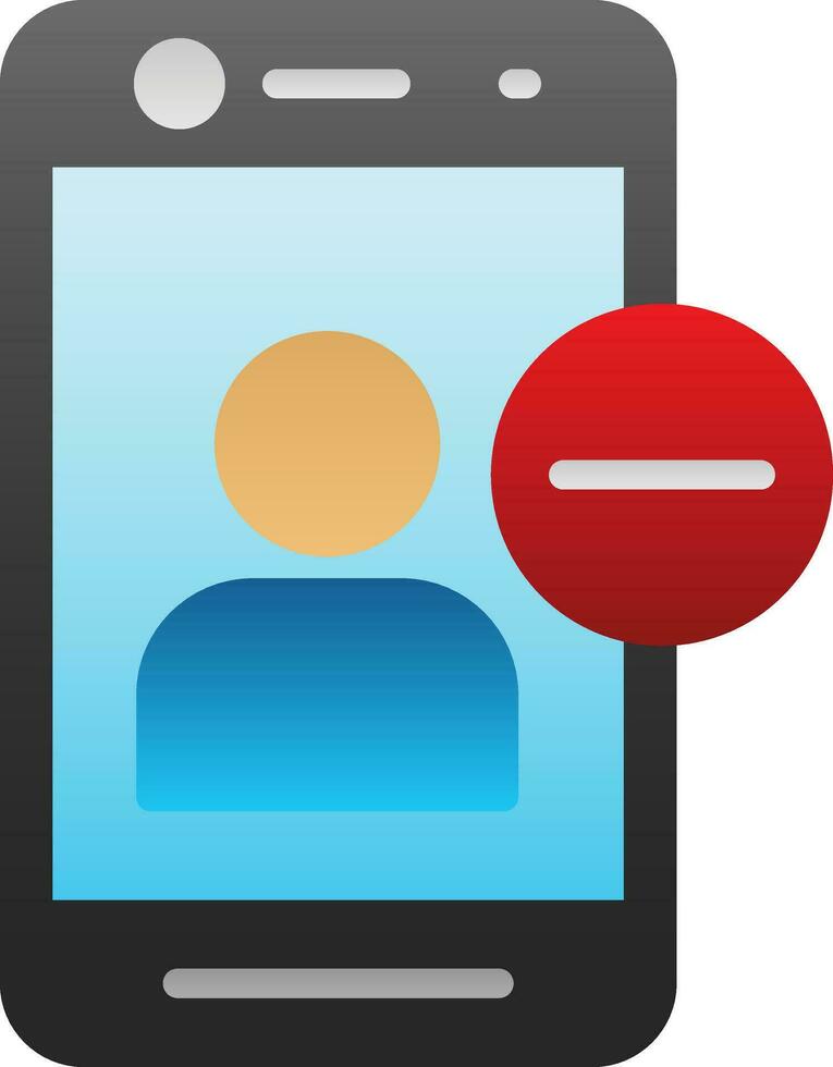 Delete Friend  Vector Icon Design