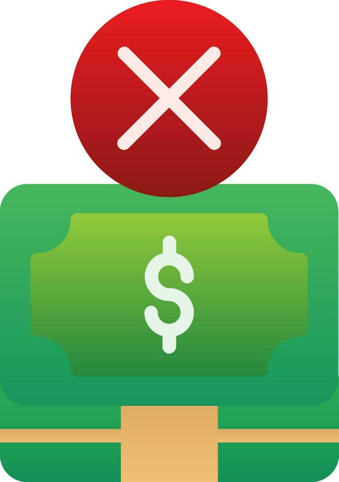 No Money Vector Icon Design