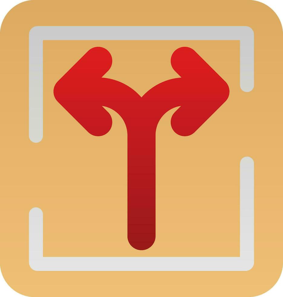 Two Way Vector Icon Design