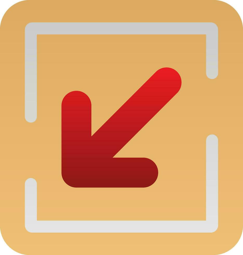 Down Left Arrow Vector Icon Design