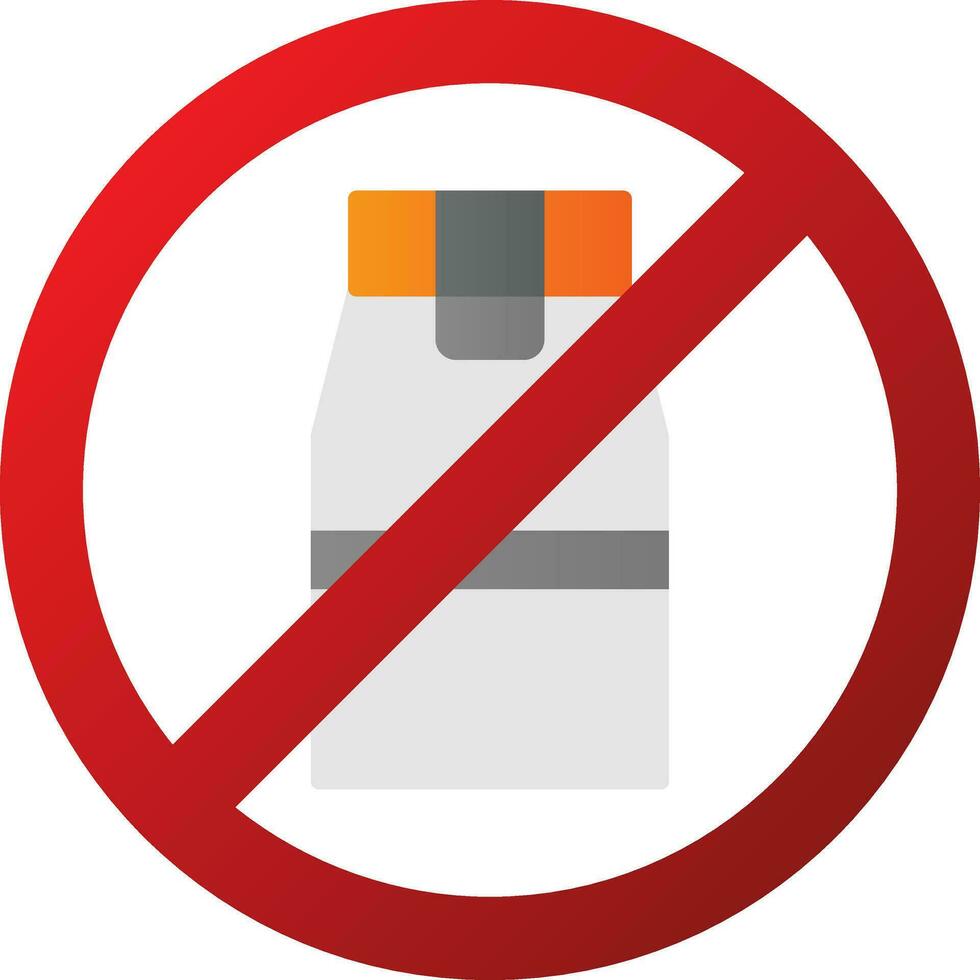 No Milk Vector Icon Design