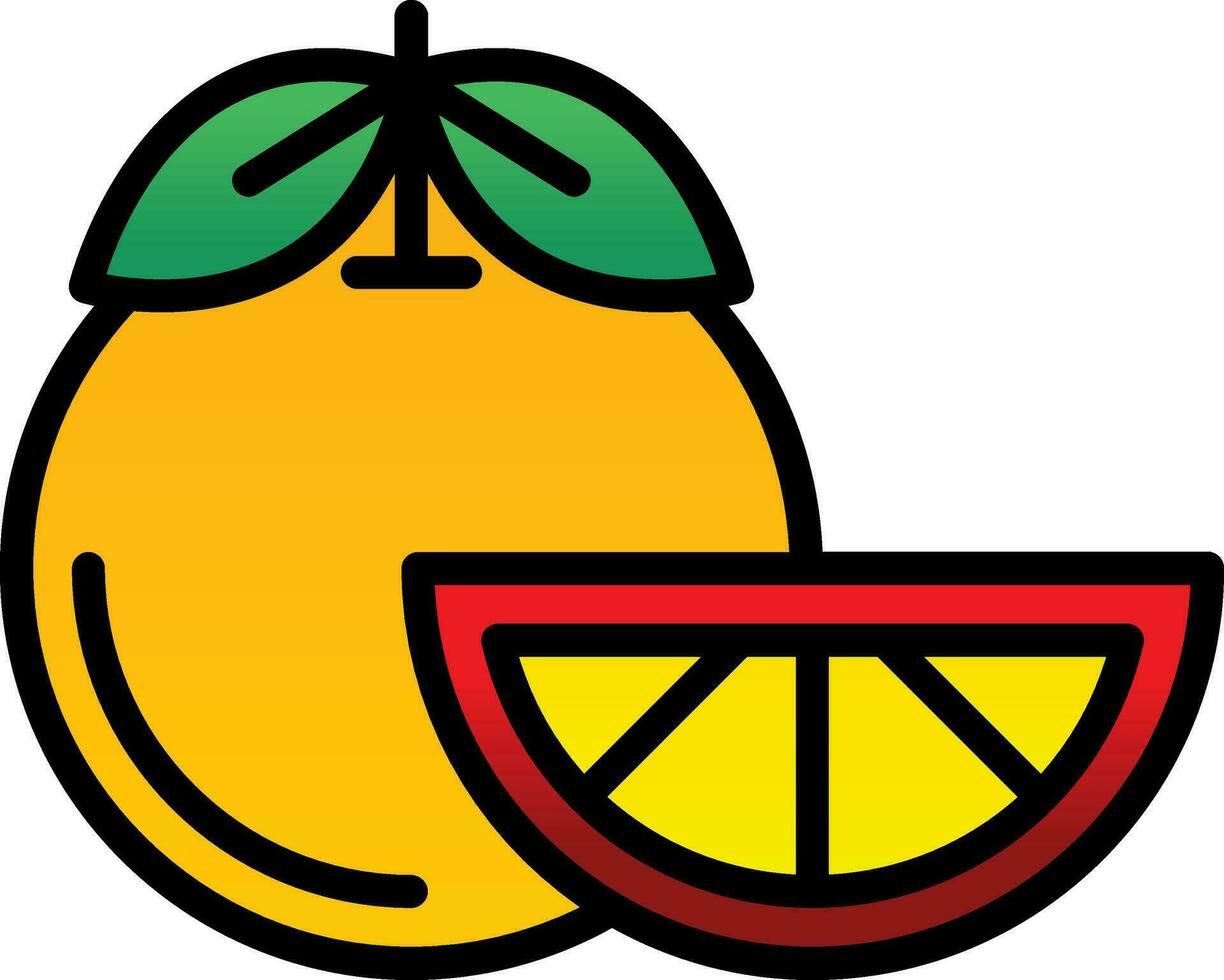Tangerine Vector Icon Design