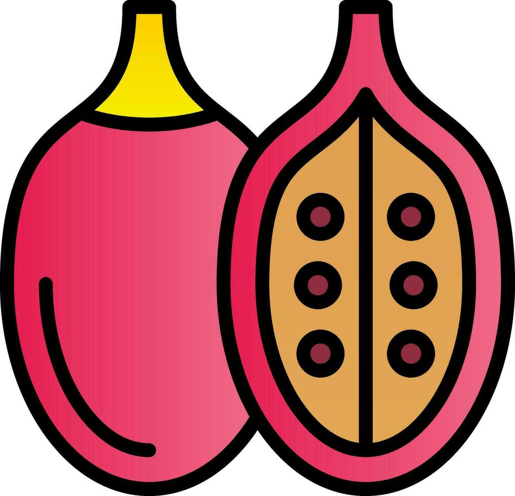 tamarillo vector icono diseño