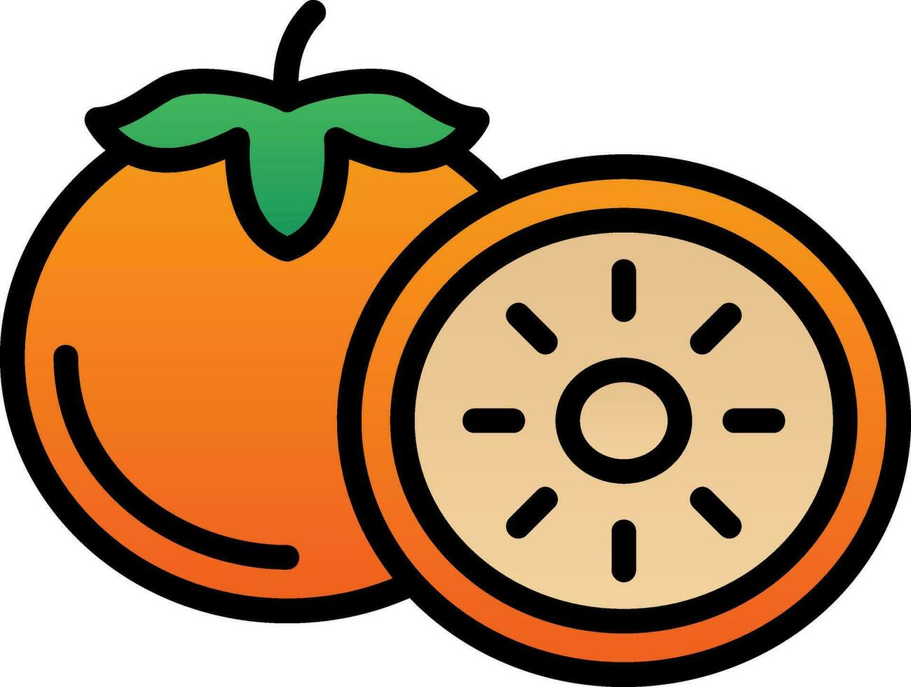 Persimmon Vector Icon Design