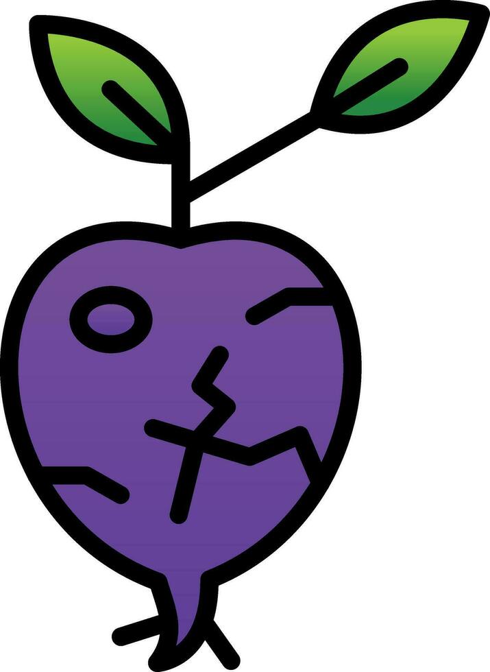 Kohlrabi Vector Icon Design