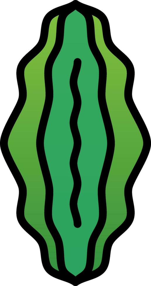 Bitter Melon Vector Icon Design