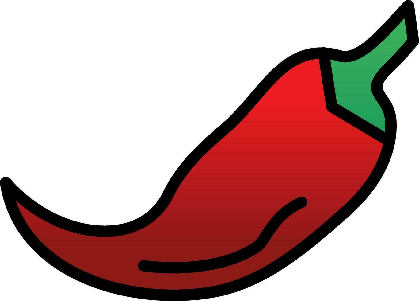 Red Chili Vector Icon Design