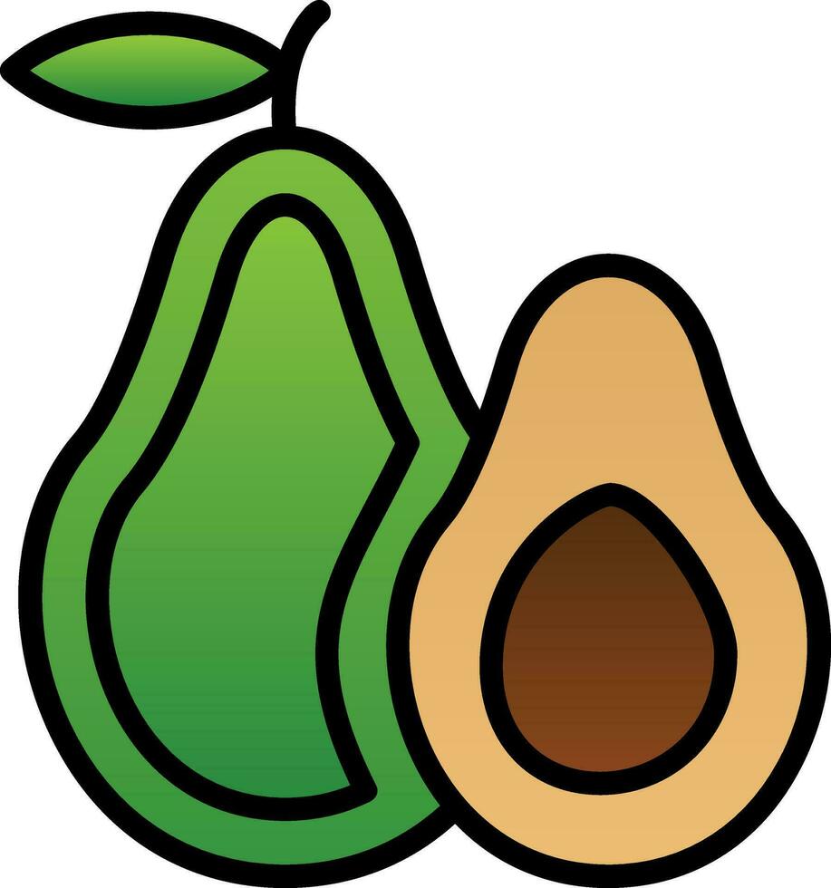 Avocado Vector Icon Design