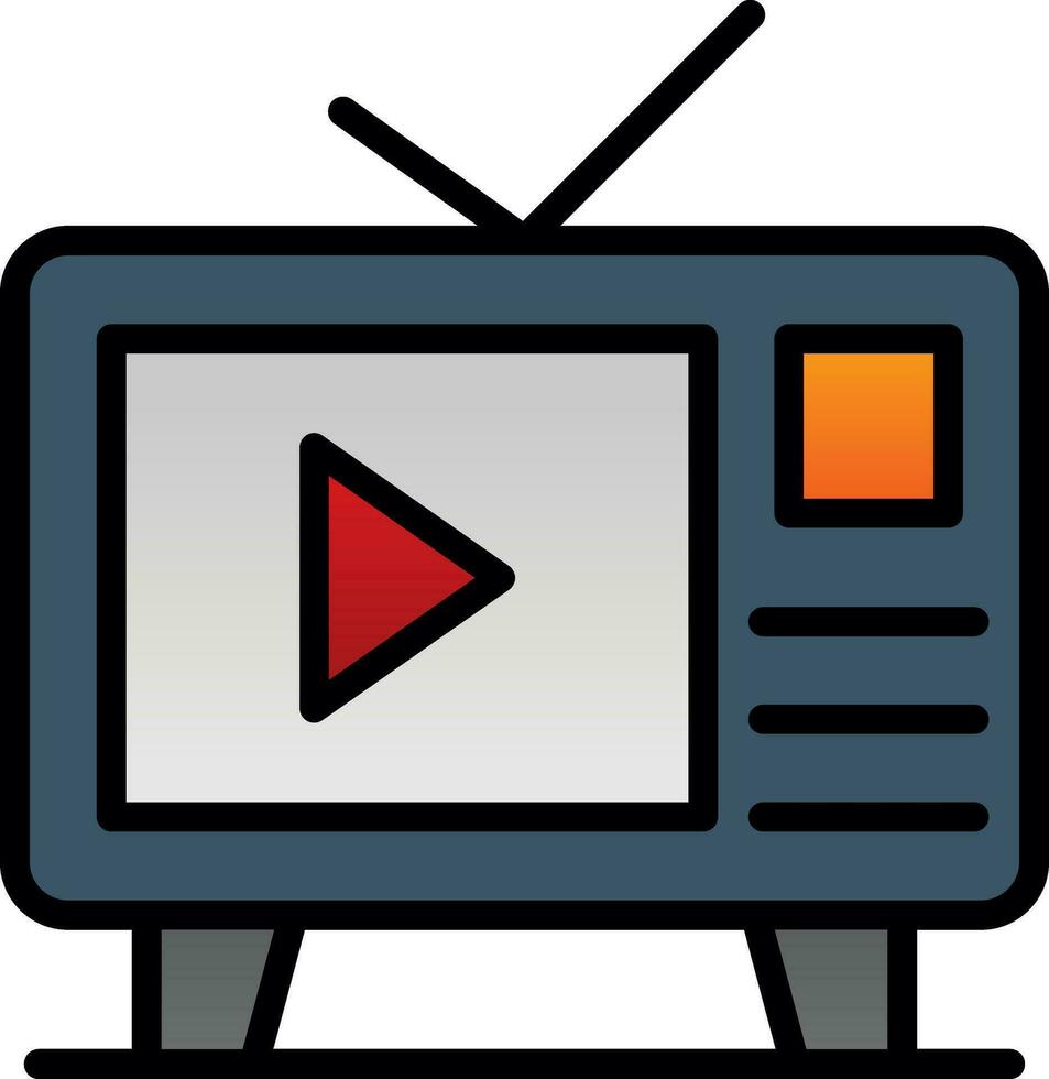 Television  Vector Icon Design